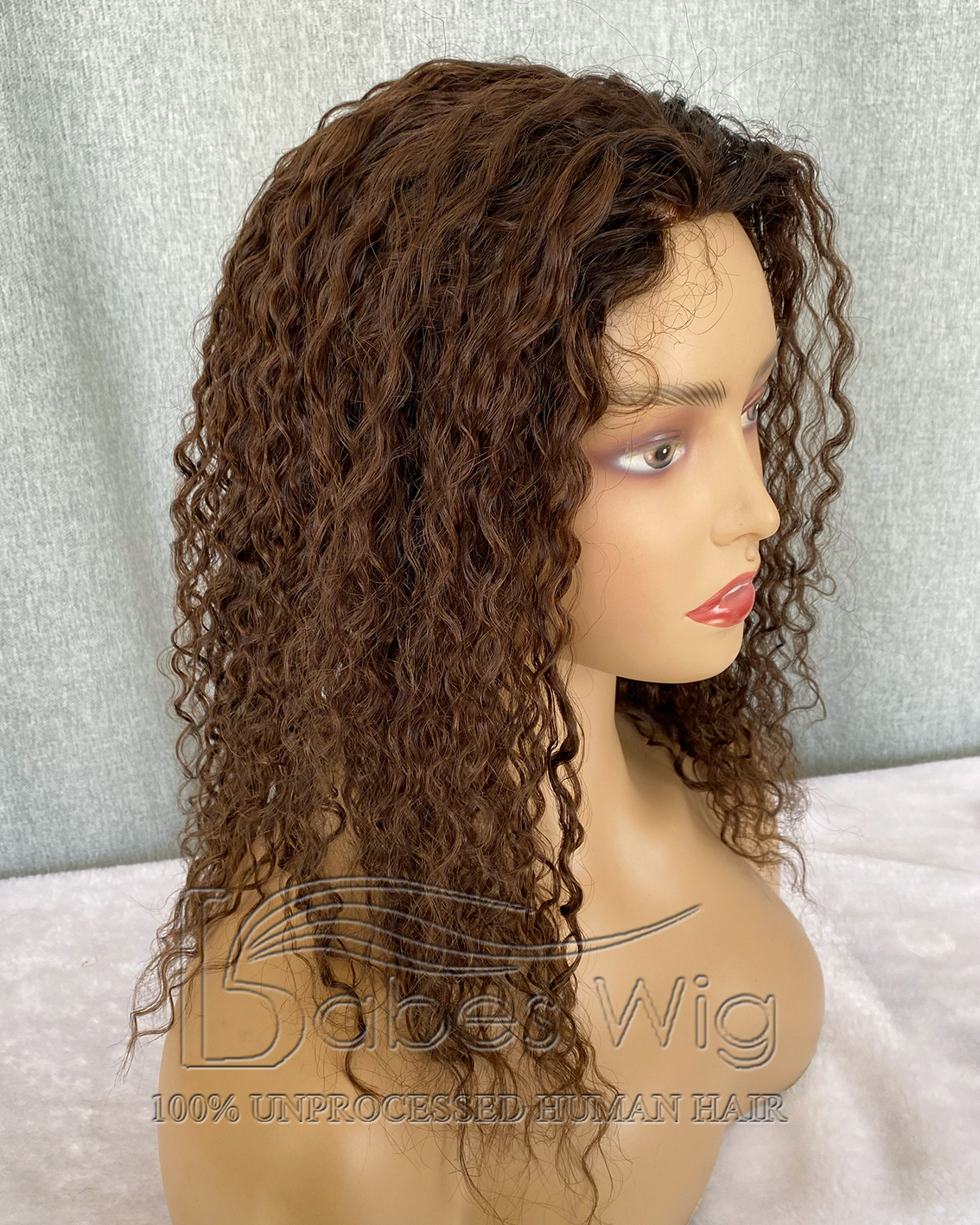 Curly Brown Hair Topper 9*9 Silk Top Human Hair Topper Best Virgin Hair Silk Base Hairpiece