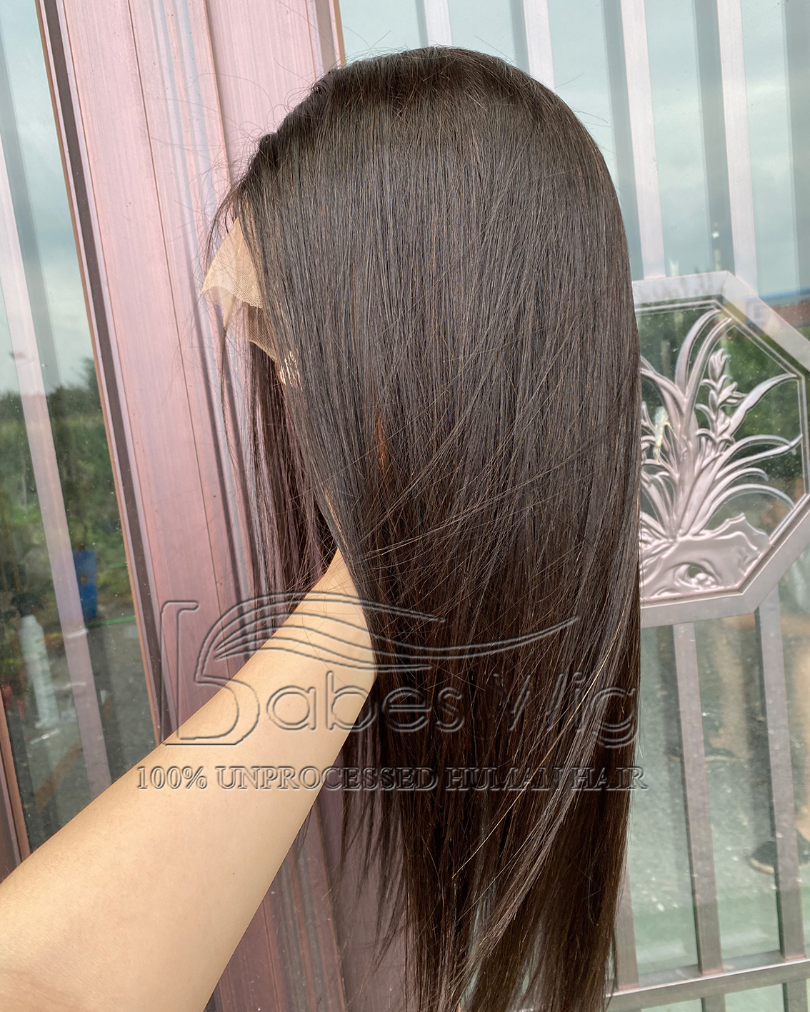 Natural Color Silky Straight 100% Remy Human Hair Lace Front Wig / Silk Top Lace Front Wigs For White Women