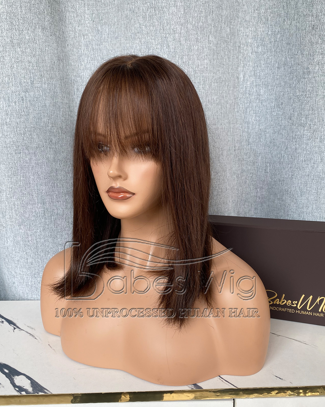Warm Brunette Brown Silky Straight Glueless Best Human Hair Lace Front Wigs 11*6 Silk Top Lace Front Wigs Online