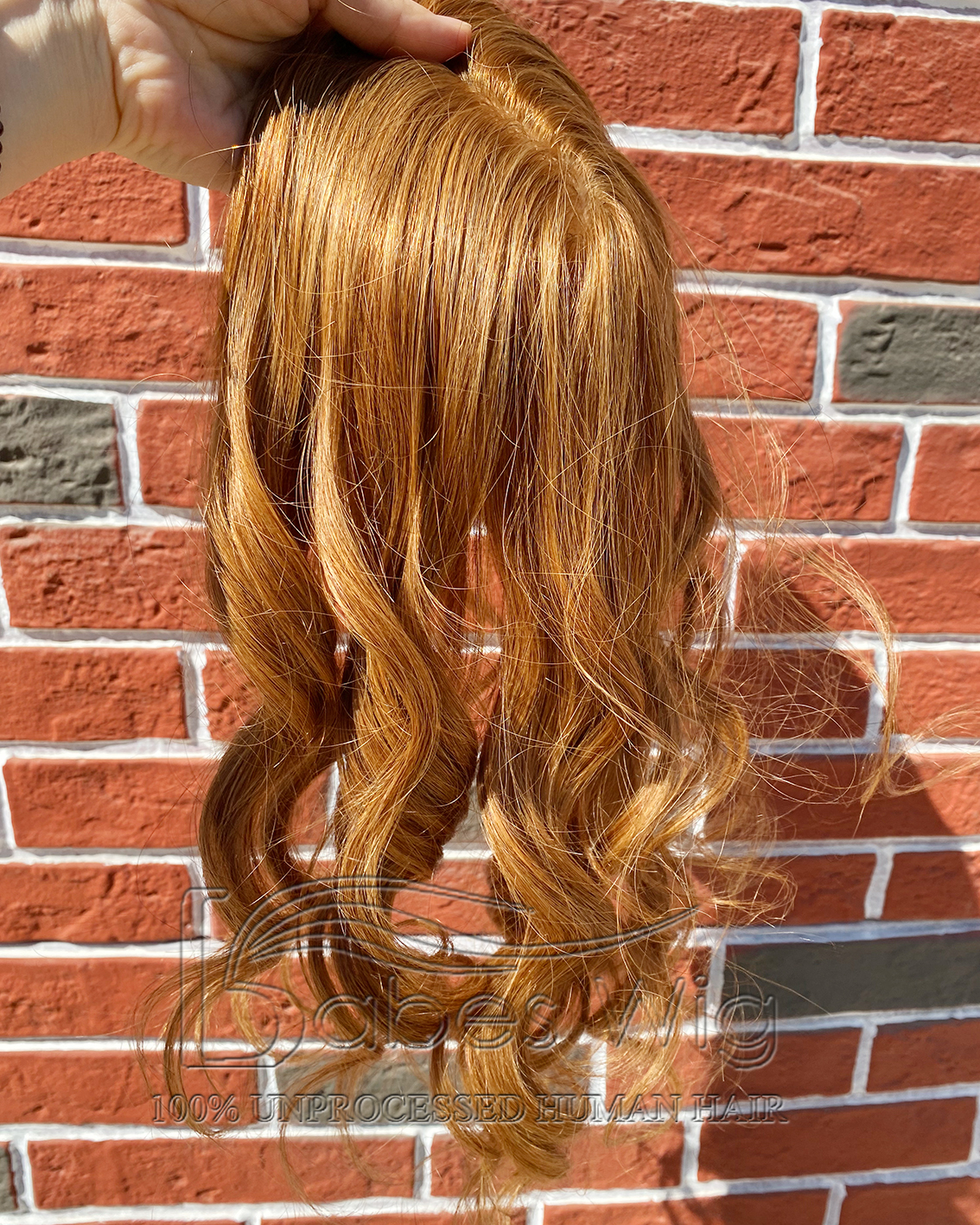 Ginger Human Hair Toppers for Women Crown Hair Toupee Hairpiece