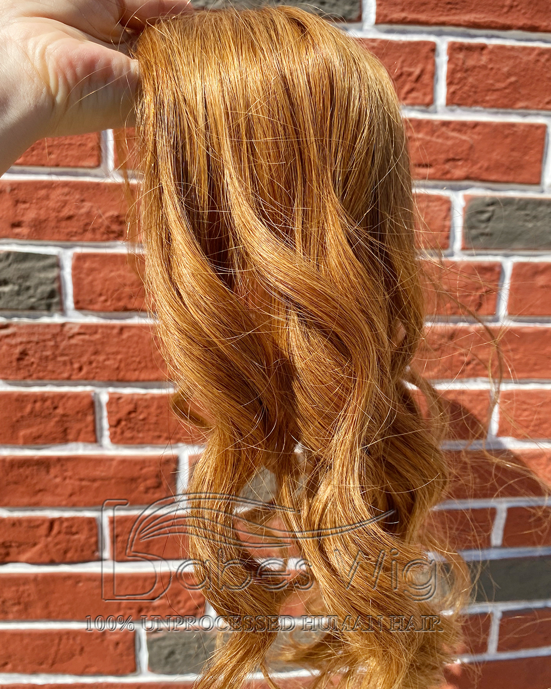 Ginger Human Hair Toppers for Women Crown Hair Toupee Hairpiece