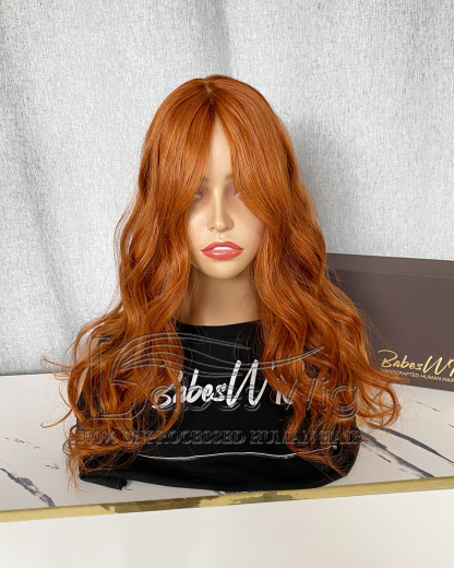 9*9 Silk Top Topper Ginger humna hair Topper Wavy hair