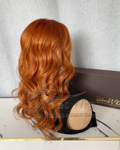 9*9 Silk Top Topper Ginger humna hair Topper Wavy hair