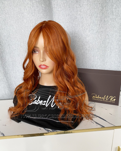 9*9 Silk Top Topper Ginger humna hair Topper Wavy hair