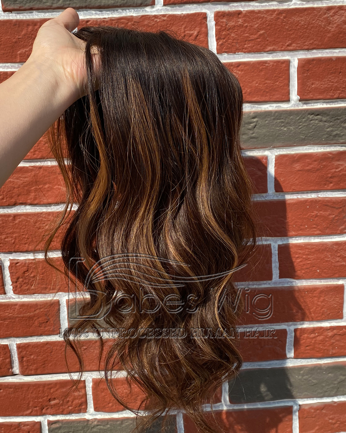 balayage Wavy HUman Hair Topper 5*6 Silk topper for thinning hair-BabesWIG