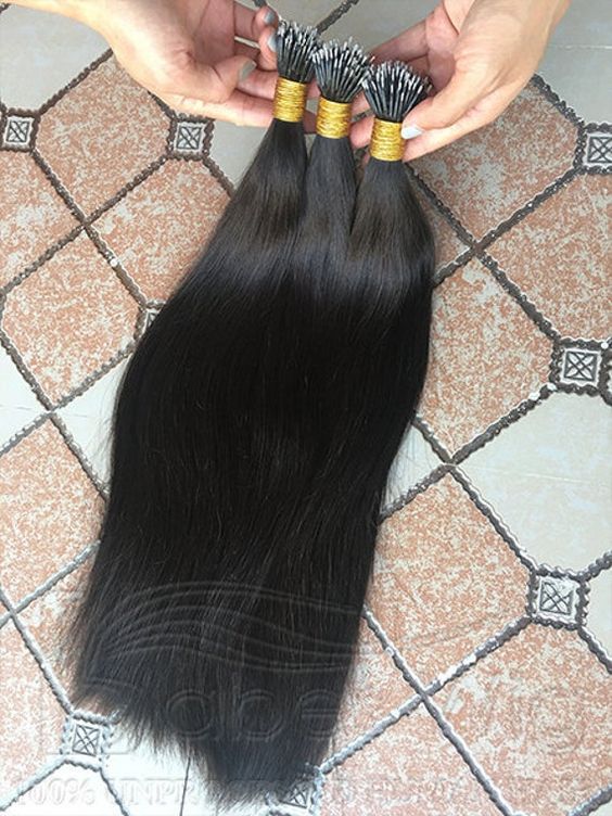 Straight Human Hair  Nano ring hair extensions 1 gram per strand Brazilian human hair nano ring Microbead Hair extensions-BabesWIG