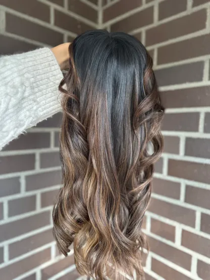 Long Soft Highlights Wavy  9*9 Silk Top Human Hair Topper Best Virgin Hair Silk Base Toppers for Women-BabesWIG