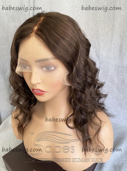 Glueless Soft Curly #3 Brown 100% Remy Human Hair 13*6 Lace Front Wigs for Women Lace Front Human Hair Wig-BabesWIG