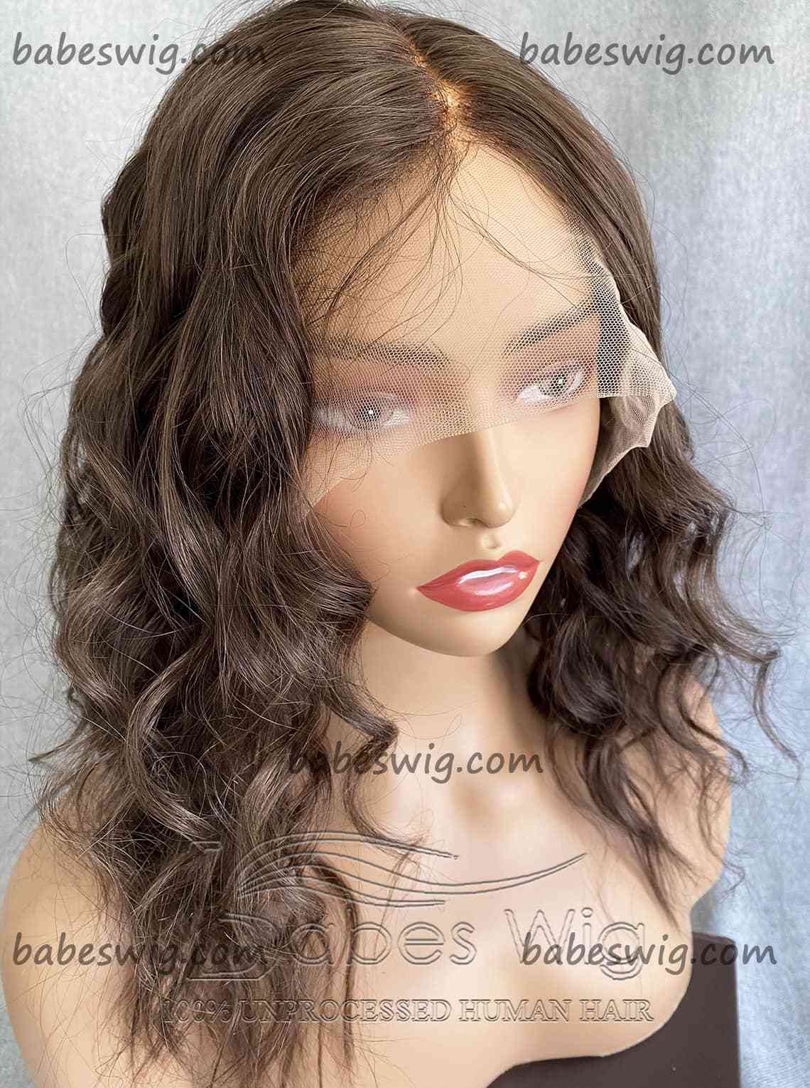 Glueless Soft Curly #3 Brown 100% Remy Human Hair 13*6 Lace Front Wigs for Women Lace Front Human Hair Wig-BabesWIG