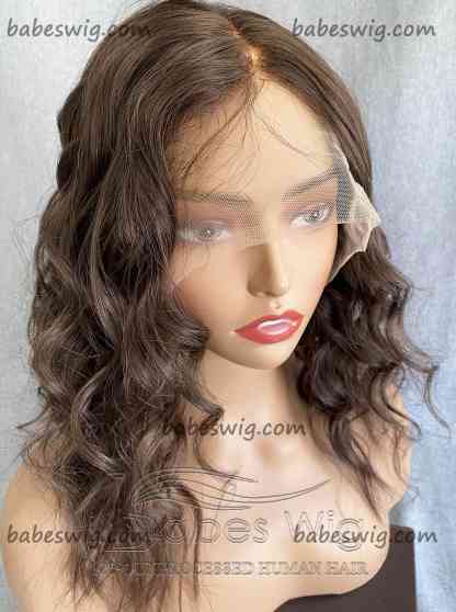 Glueless Soft Curly #3 Brown 100% Remy Human Hair 13*6 Lace Front Wigs for Women Lace Front Human Hair Wig-BabesWIG