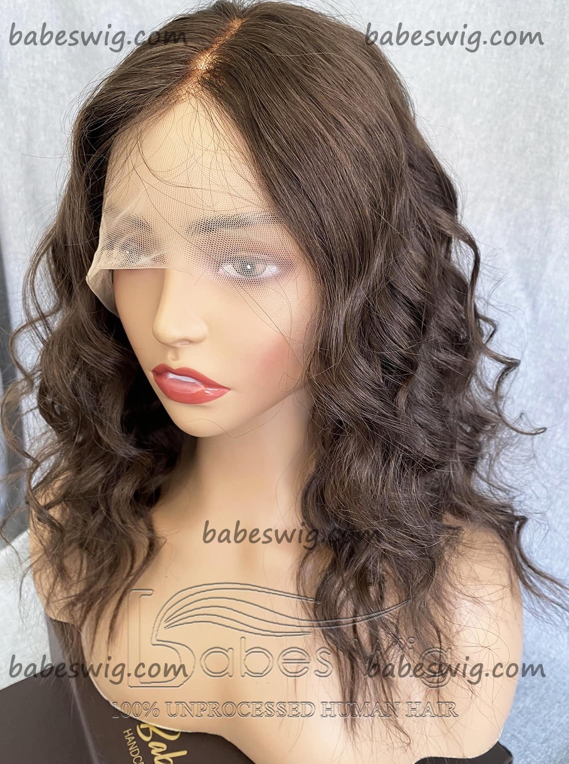 Glueless Soft Curly #3 Brown 100% Remy Human Hair 13*6 Lace Front Wigs for Women Lace Front Human Hair Wig-BabesWIG