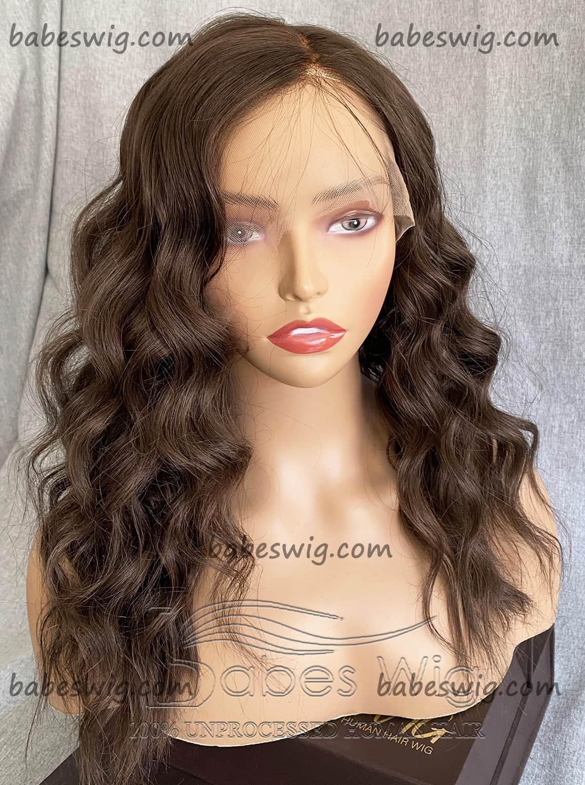 Glueless Soft Curly #3 Brown 100% Remy Human Hair 13*6 Lace Front Wigs for Women Lace Front Human Hair Wig-BabesWIG