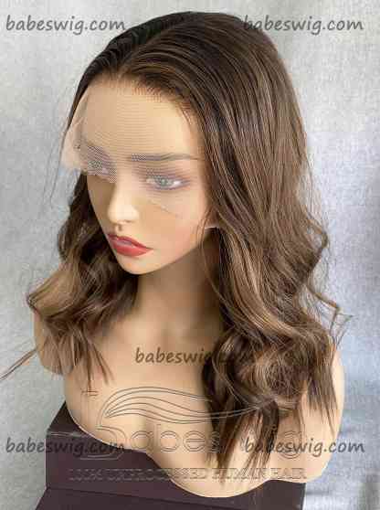 Best Long Soft Wavy Balayage Vrigin Human Hair 13*6 Glueless Lace Front Human Hair Wigs