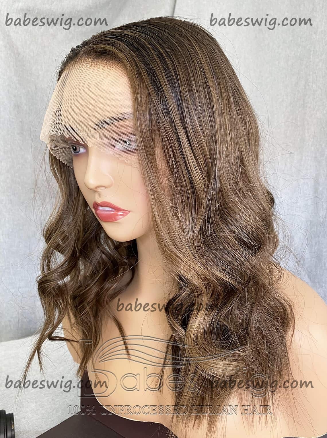 Best Long Soft Wavy Balayage Vrigin Human Hair 13*6 Glueless Lace Front Human Hair Wigs