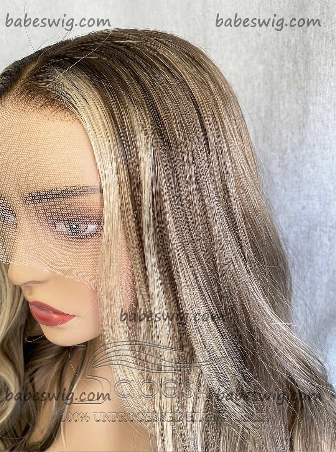 Luxury Wig Glueless 13*6 Lace Front Wigs Balayage Hair Wigs Best Virgin human hair wigs Lace Front wig for White Women-BabesWIG