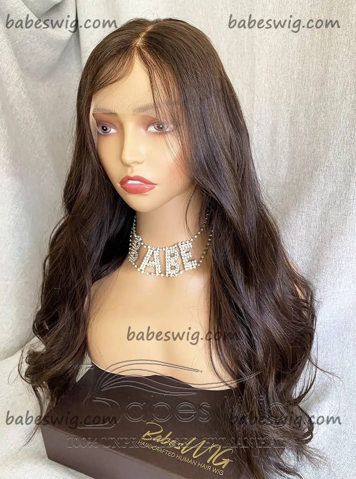 Natural Brown Remy Human Hair Lace Front Wig Real Human Hair Silk Base Wig For White Women