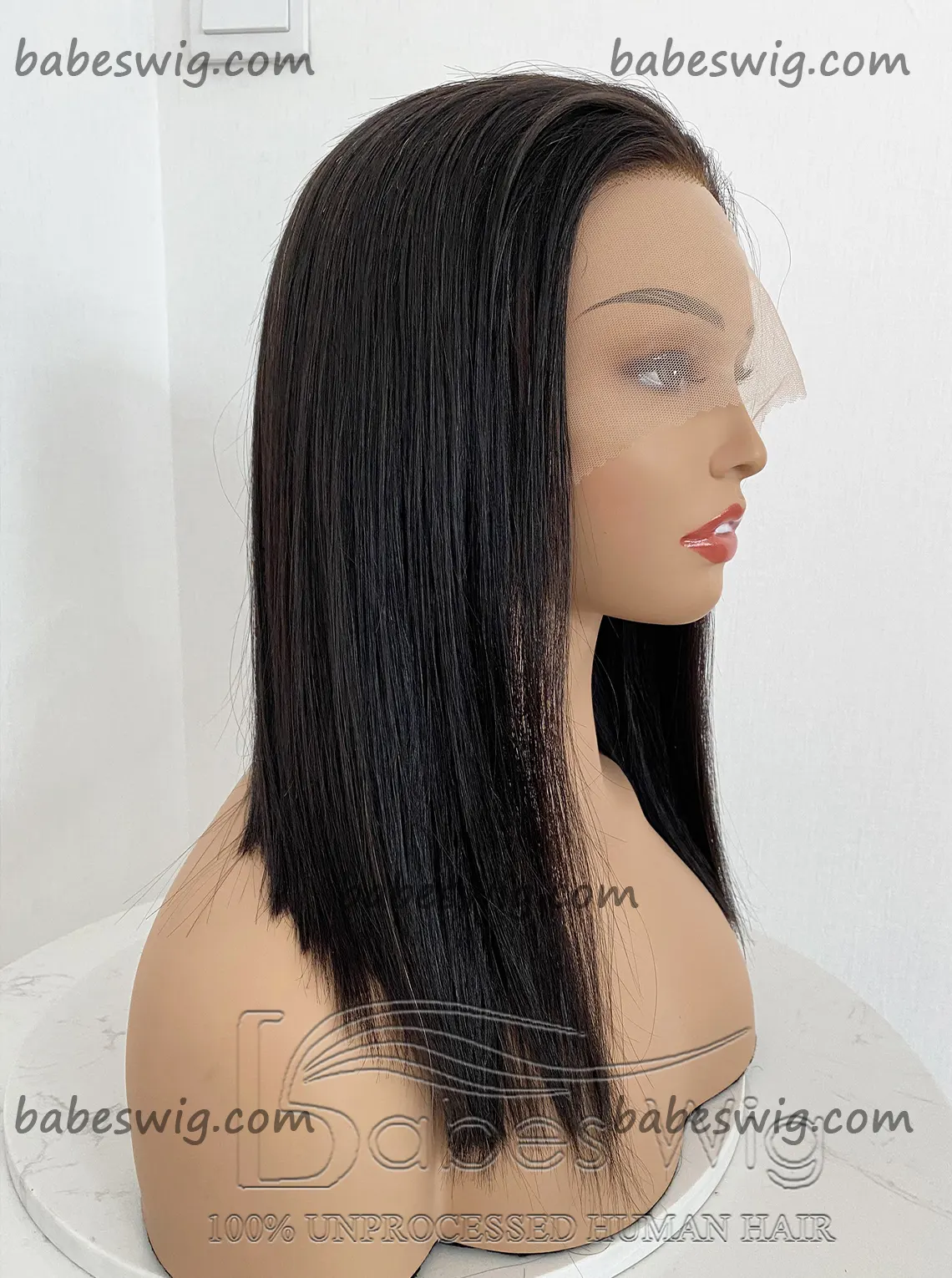 Glueless 13*6 LaceFfront Wig Natural Black Silky Straight Best Human Hair Lace Front Wigs -BabesWIG