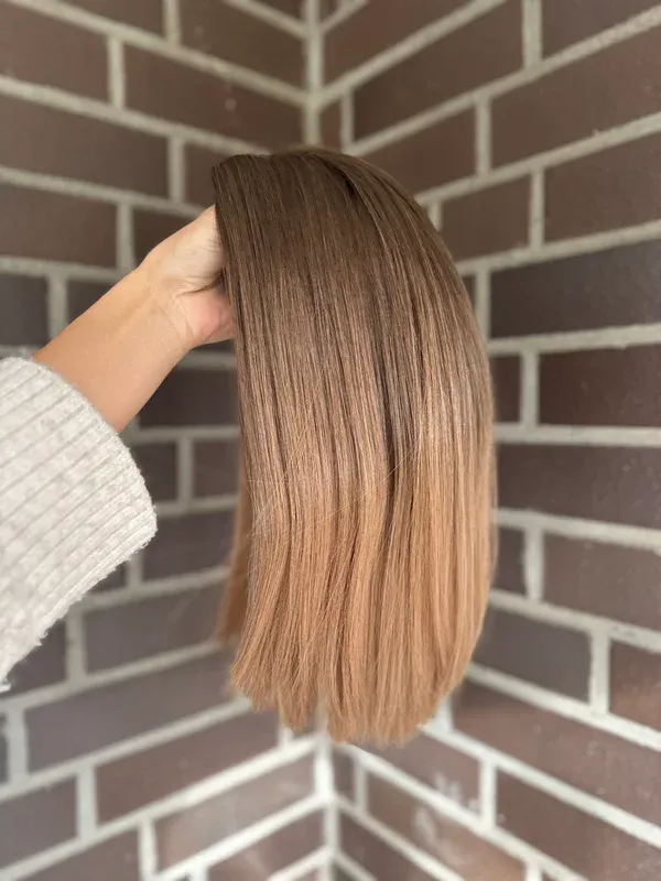 Ombre Straight 9*9 Human Hair Topper Silk Top Remy Human Hair Topper-BabesWIG