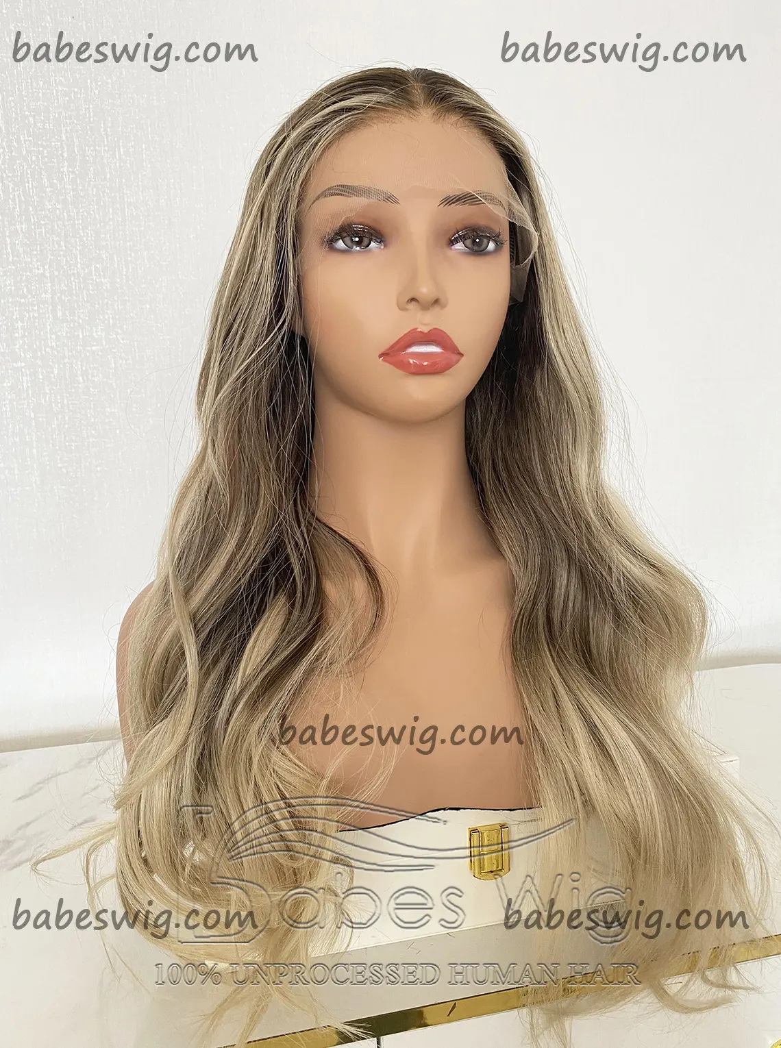 Luxury Wig  Balayage Hair Wigs Glueless 13*6 Lace Front Wigs Best Virgin human hair wigs Lace Front wig for White Women-BabesWIG