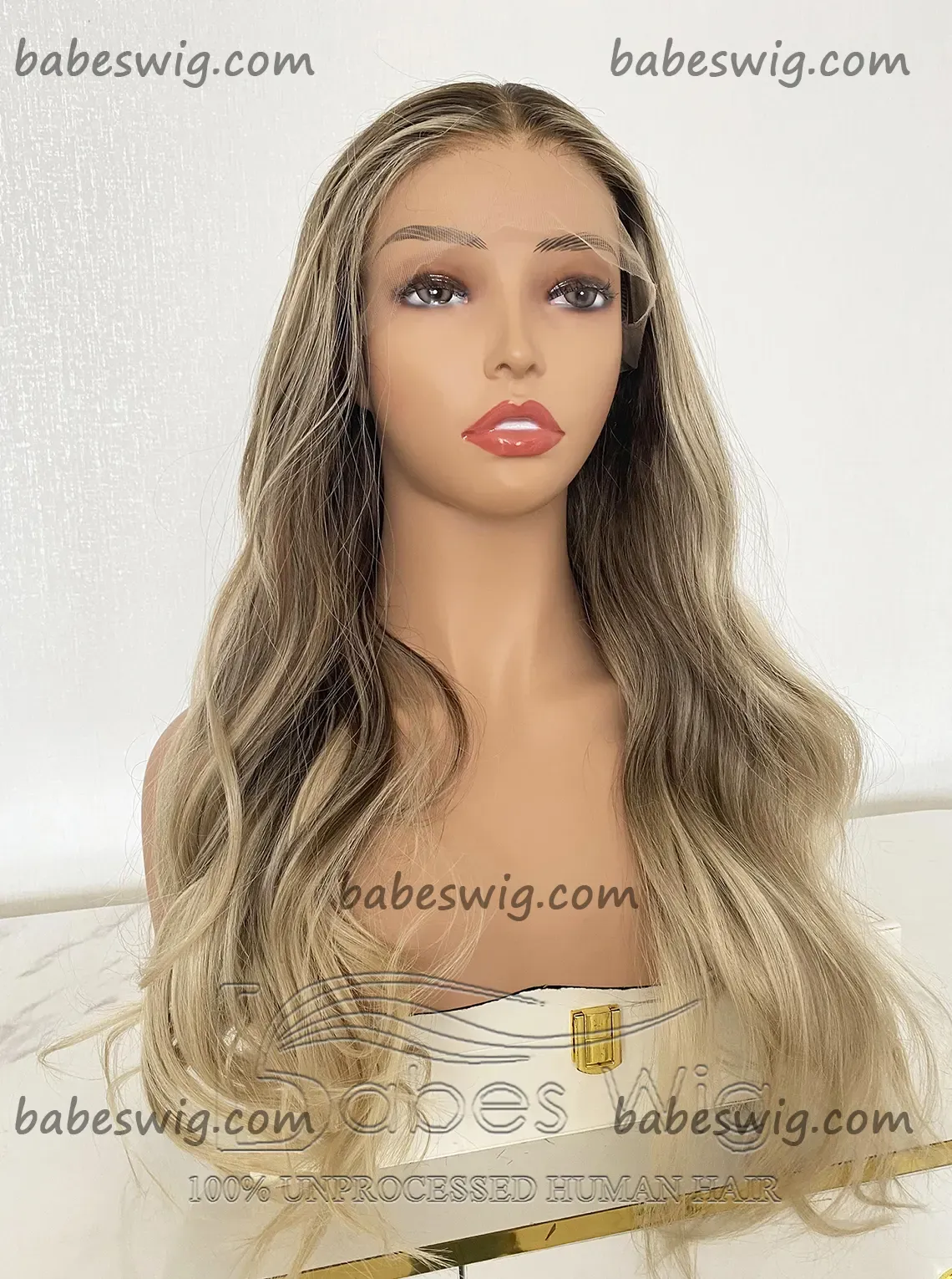 Luxury Wig  Balayage Hair Wigs Glueless 13*6 Lace Front Wigs Best Virgin human hair wigs Lace Front wig for White Women-BabesWIG