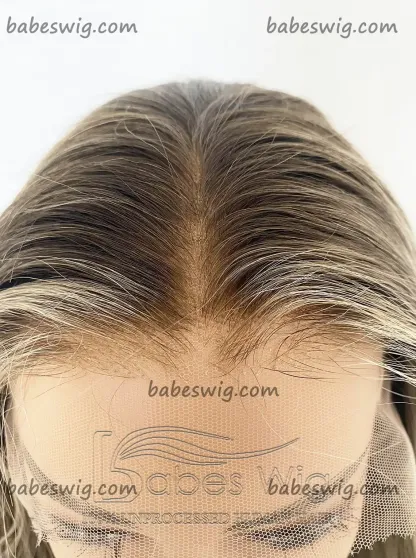 Luxury Wig Human Hair Wigs With Balayage Wavy Lace Front Human Hair Wigs for Women Bleaches Knots Best Quality Lace Wigs-BabesWIG