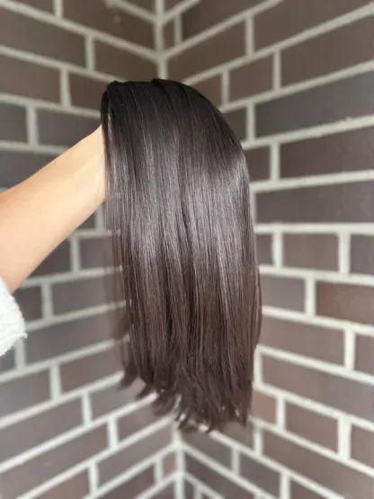 Darkest Brown Straight hair 9*9 Silk Top Human Hair Topper Best Virgin Hair Silk Base Toppers -BabesWIG