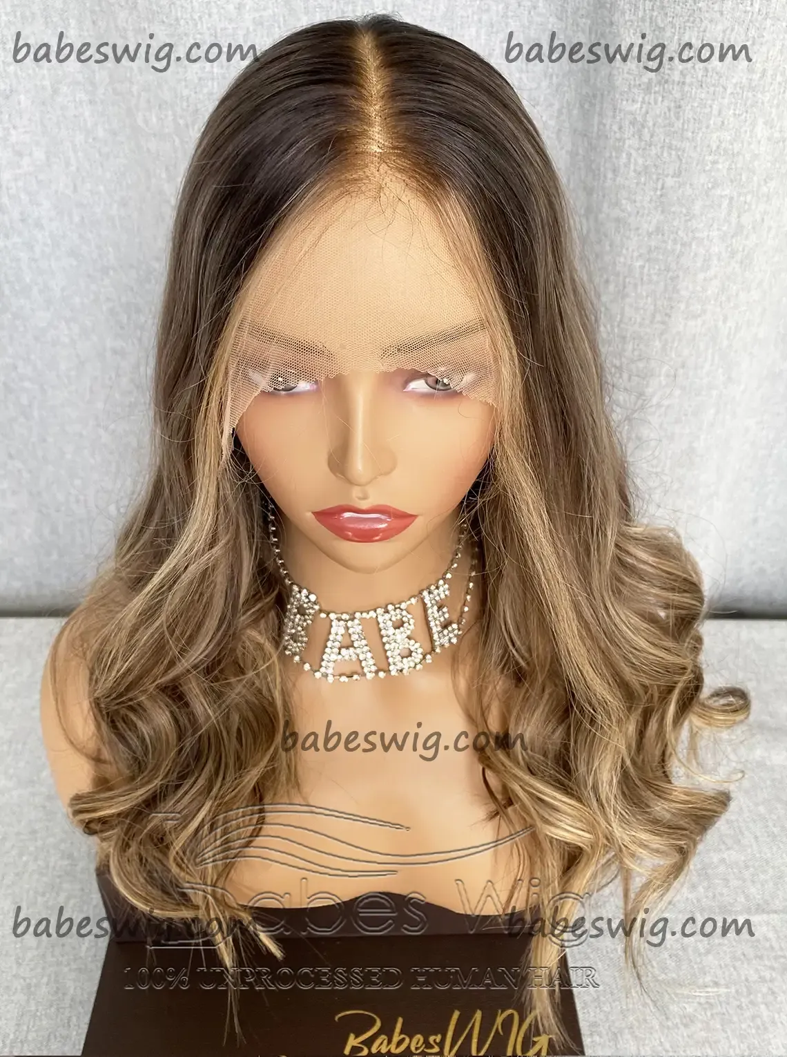 Luxury Wig Human Hair Wigs With Balayage Wavy Lace Front Human Hair Wigs for Women Bleaches Knots Best Quality Lace Wigs-BabesWIG