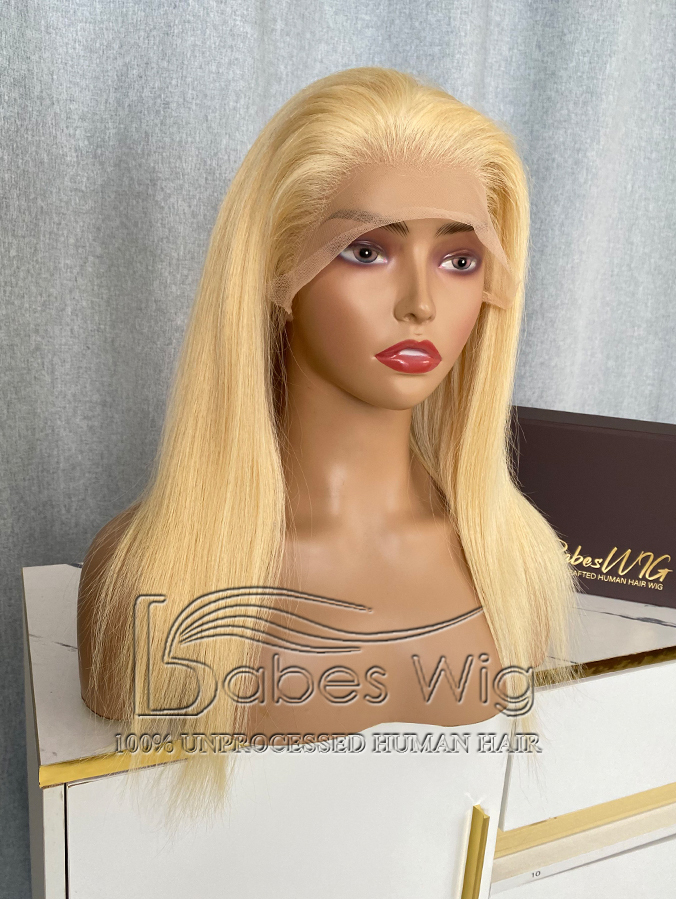 Blonde#613 Straight Hair 100% Human hair Full Lace Wig 