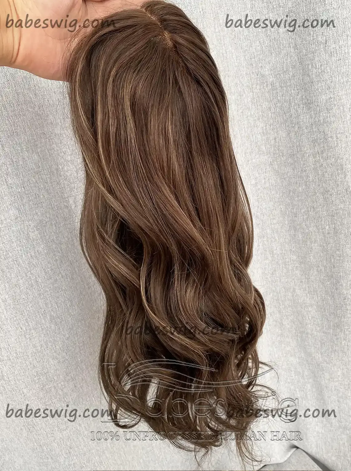  100% Human Hair Silk Base Lace Wig Ash Blonde Balayage Silk Top Human Hair Lace Front Wigs