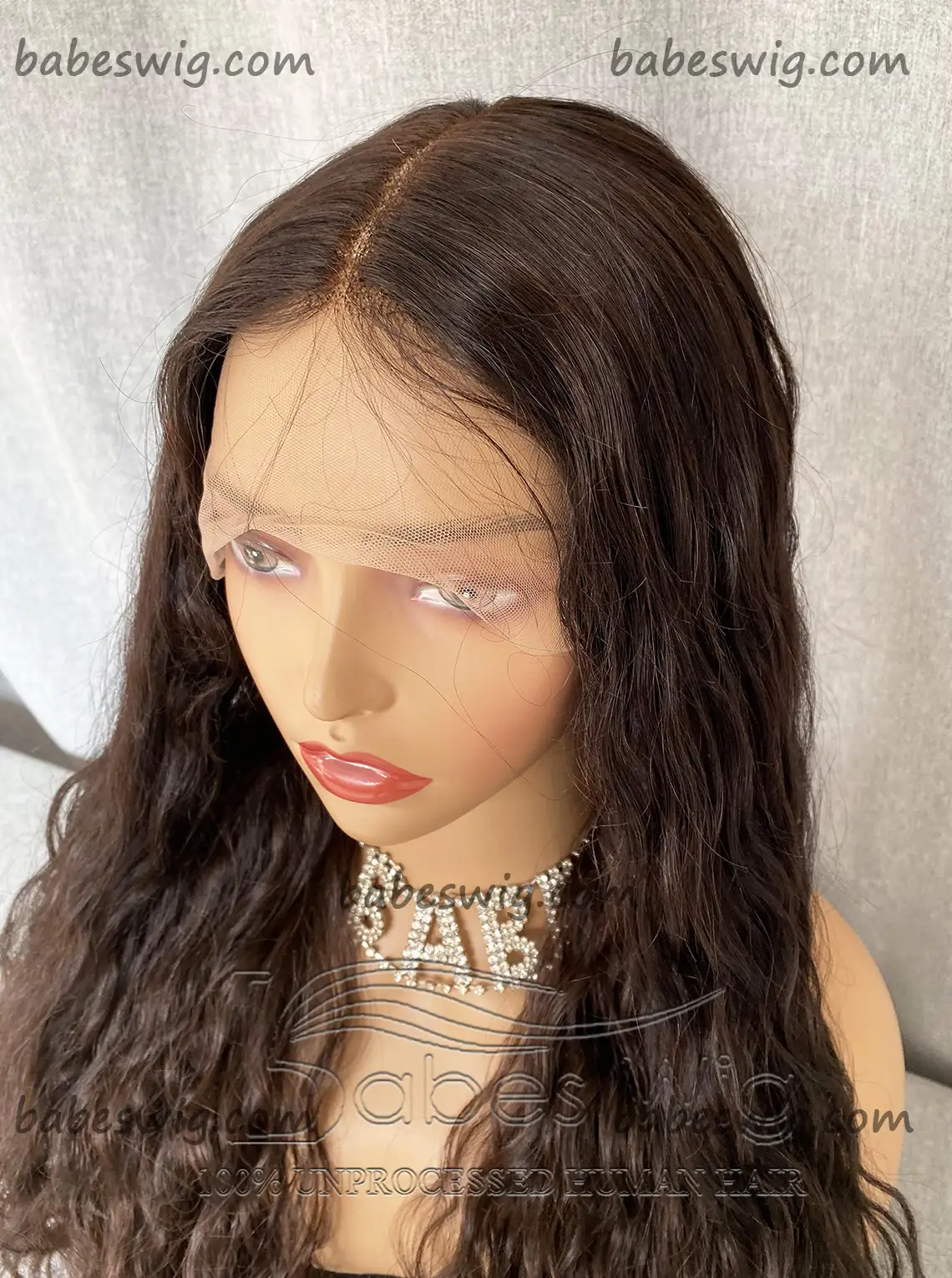 Soft Long Dark Brown Curly Human Hair Glueless Full Lace Wig & Silk Top Full Lace Wigs Online Store