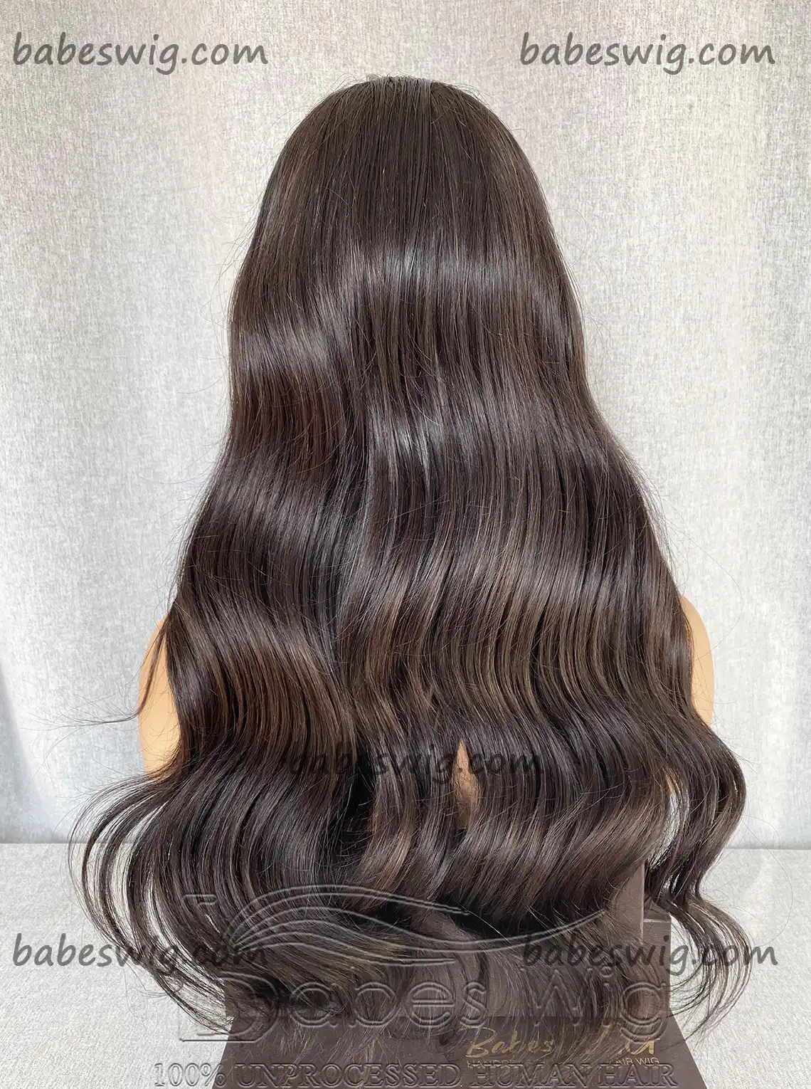 Long Soft Natural Black Human Hair 13*6 Lace Front Wig Wavy Lace Front Human Hair Wigs for Women Bleached Knots-BabesWIG