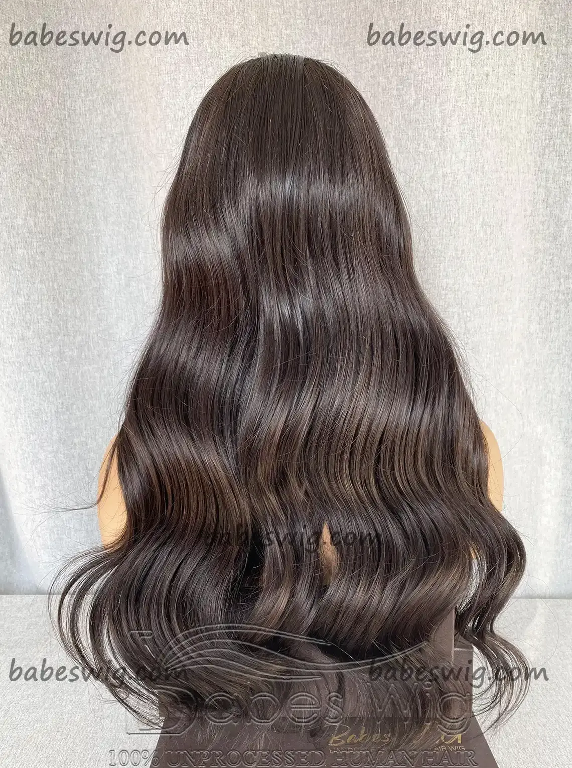 Long Soft Natural Black Human Hair 13*6 Lace Front Wig Wavy Lace Front Human Hair Wigs for Women Bleached Knots-BabesWIG