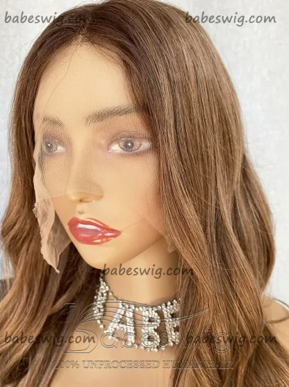 Glueless Lace Front Wigs 100% Remy Human Hair Warm caramel Brown Lace Front Human Hair Wigs