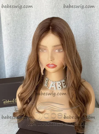 Glueless Lace Front Wigs 100% Remy Human Hair Warm caramel Brown Lace Front Human Hair Wigs