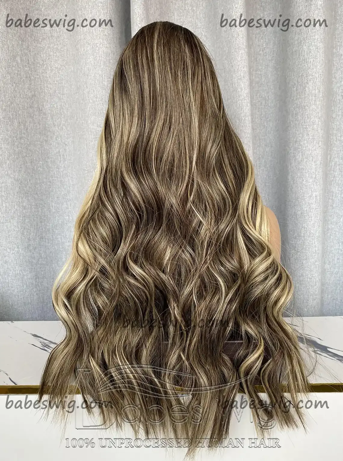 Luxury Wig Human Hair Wigs With Balayage Wavy Lace Front Human Hair Wigs for Women Bleaches Knots Best Quality Lace Wigs-BabesWIG
