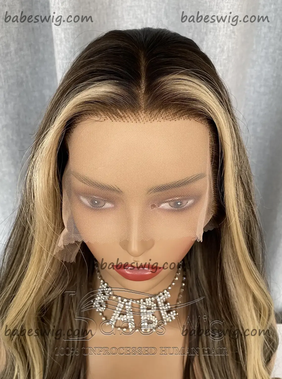 Luxury Wig Human Hair Wigs With Balayage Wavy Lace Front Human Hair Wigs for Women Bleaches Knots Best Quality Lace Wigs-BabesWIG