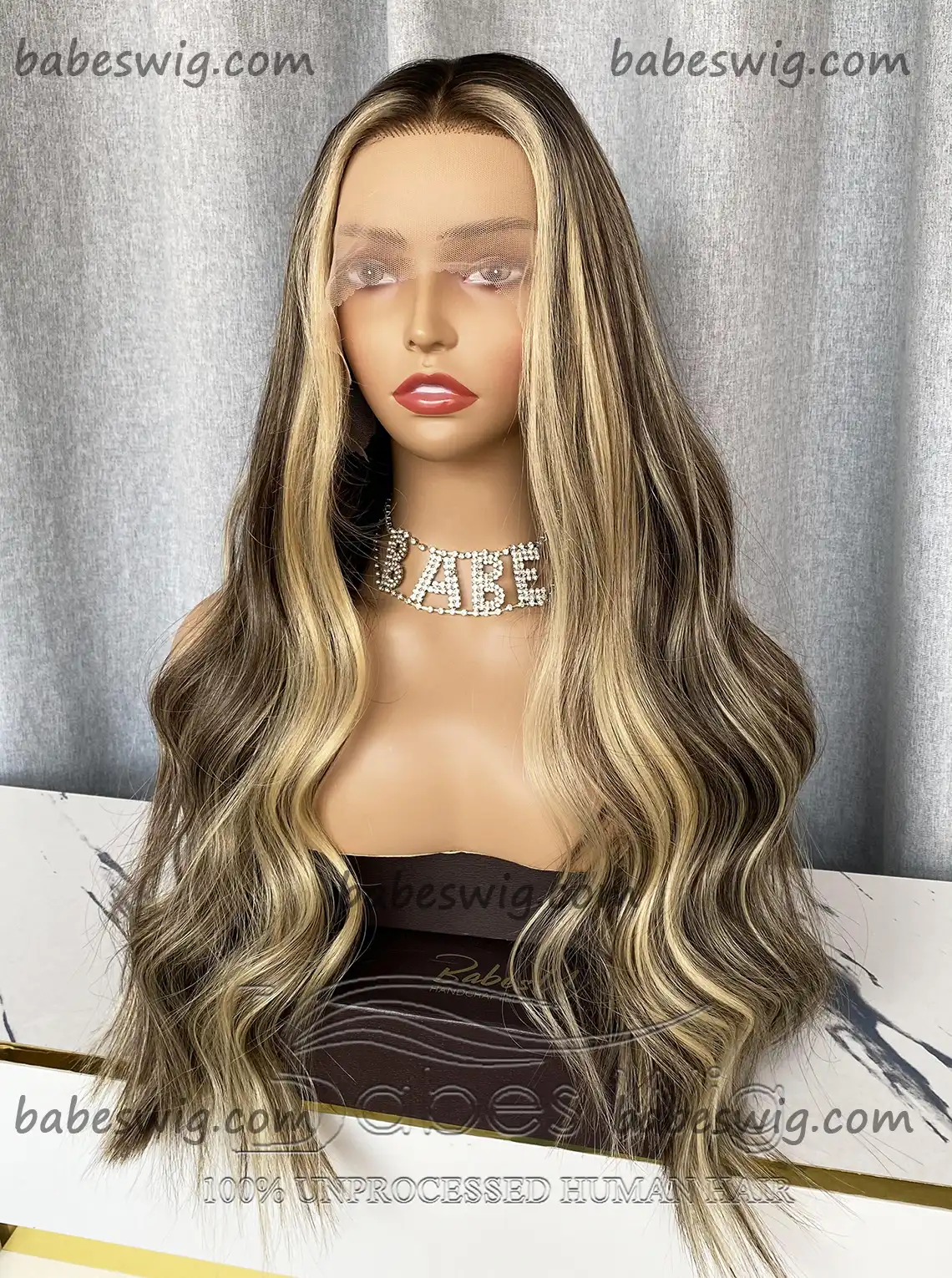 Luxury Wig Human Hair Wigs With Balayage Wavy Lace Front Human Hair Wigs for Women Bleaches Knots Best Quality Lace Wigs
