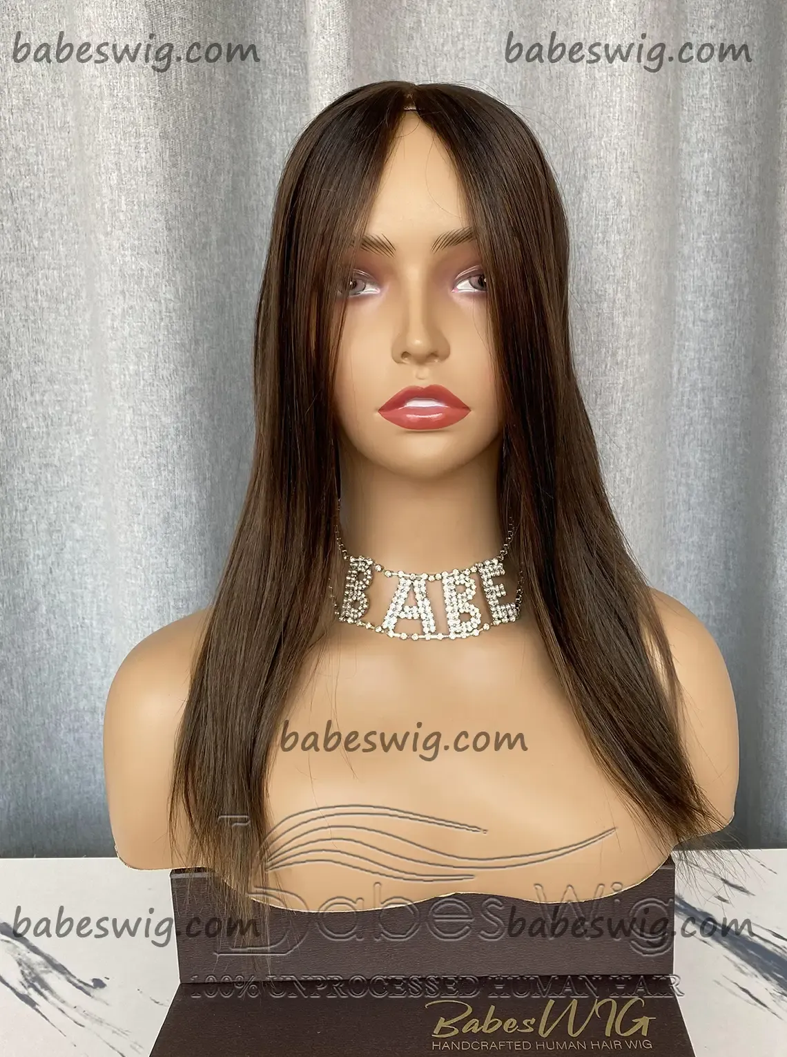 9x9 Cap Brunette Brown Straight Best Remy Human Hair Silk Top Topper