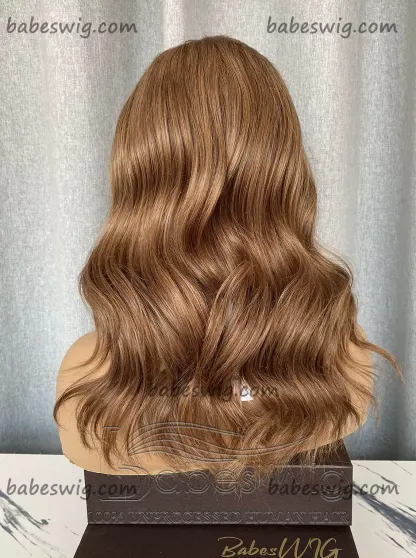 Glueless Chestnut Brown Silk Base Hair Wigs 100% Remy Human Hair Silk Top Lace Front Wigs for Women