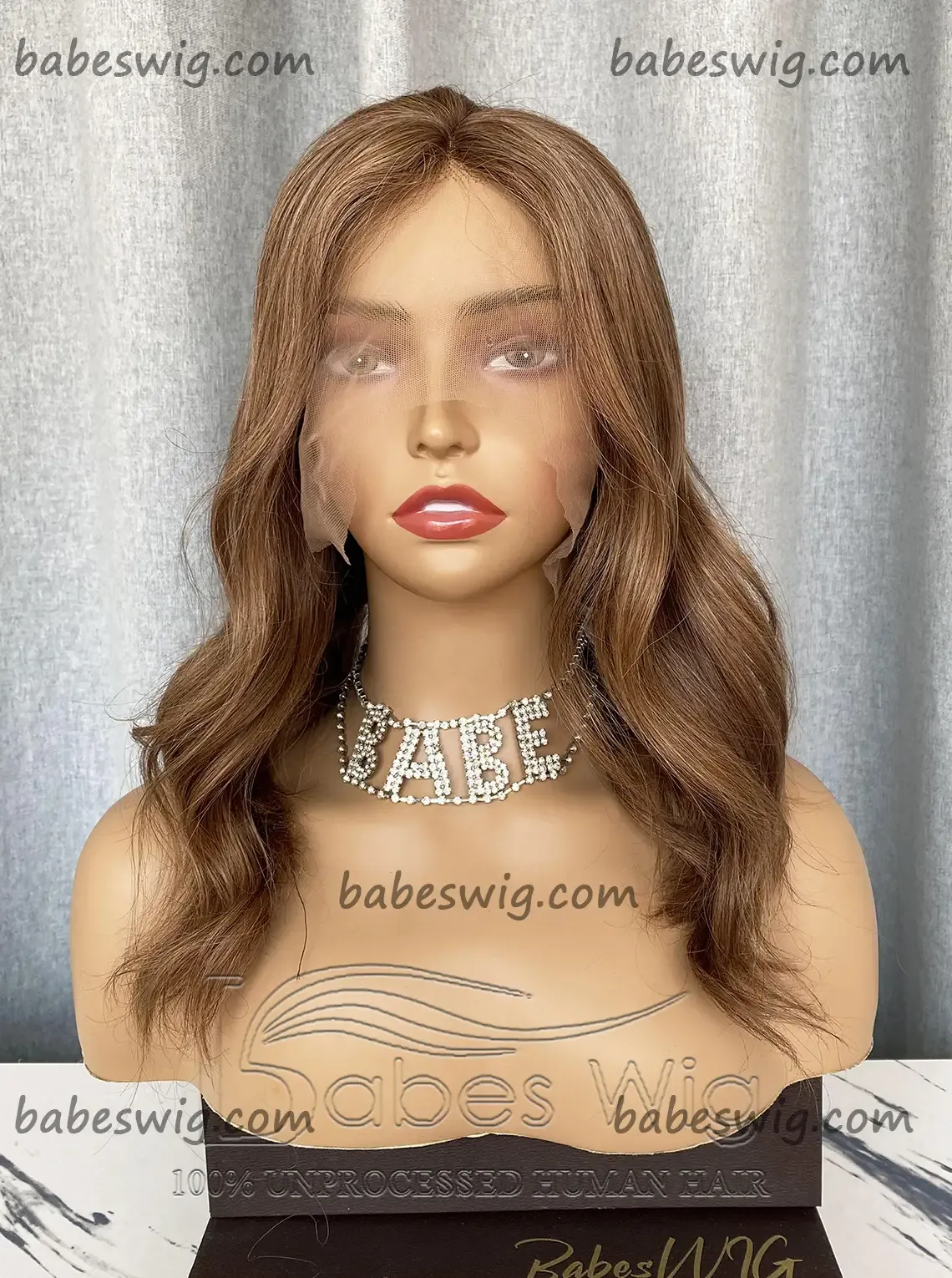 Glueless Chestnut Brown Silk Base Hair Wigs 100% Remy Human Hair Silk Top Lace Front Wigs for Women