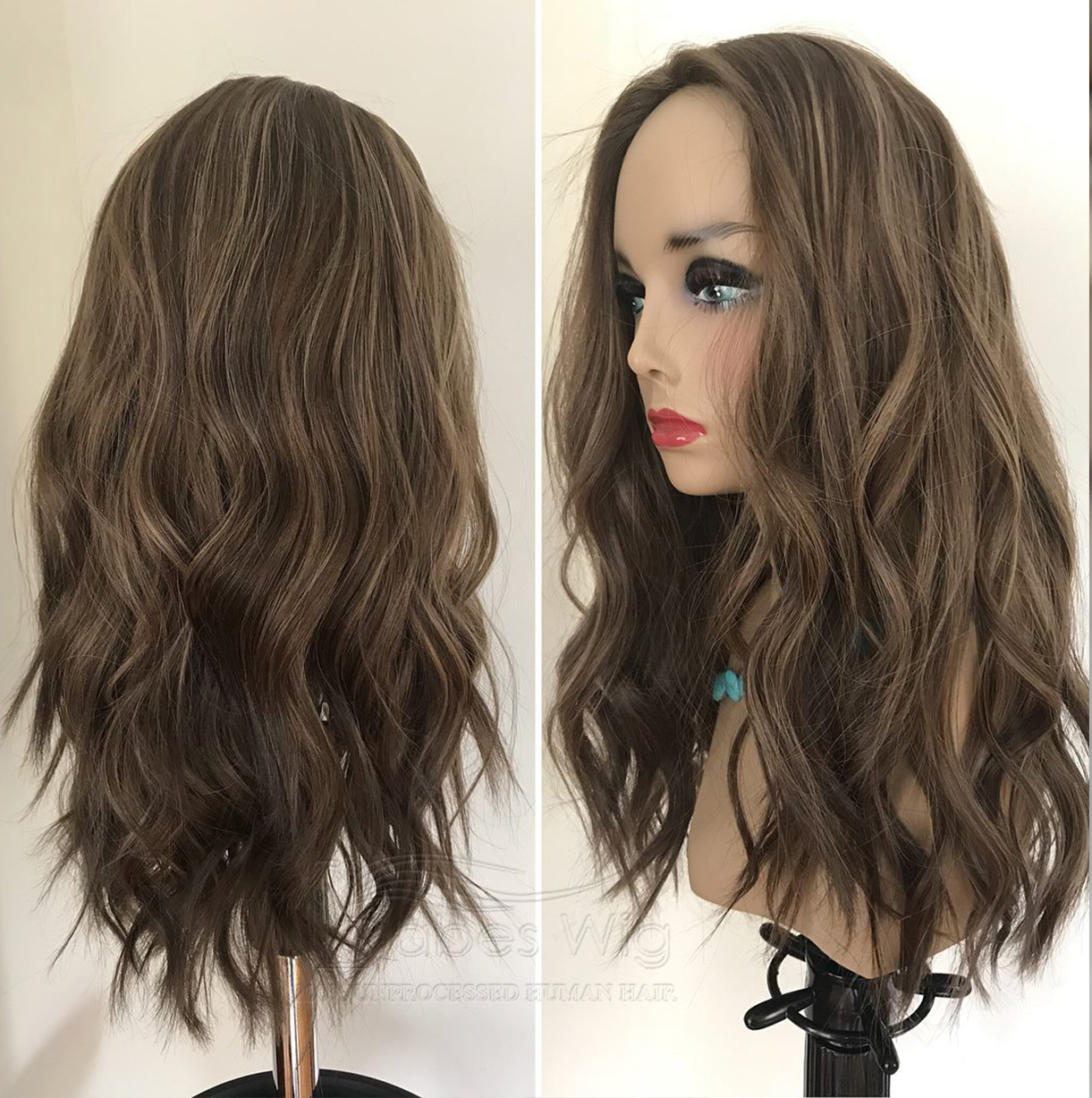 Beautiful Balayage Soft Wavy 9*9 Silk Top Human Hair Topper Best Virgin Hair Silk Base Toppers for Women-BabesWIG