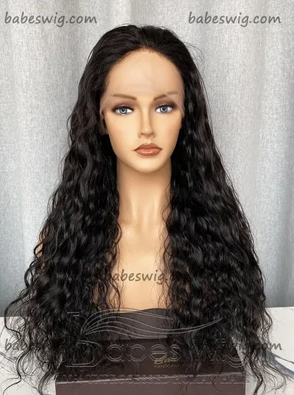 100% Remy Human Hair 13*6 Lace Front Wig Natural Black Curly Lace Front Human Hair Wigs-BabesWIG