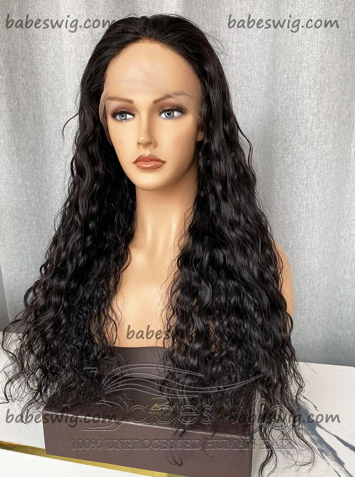 100% Remy Human Hair 13*6 Lace Front Wig Natural Black Curly Lace Front Human Hair Wigs-BabesWIG