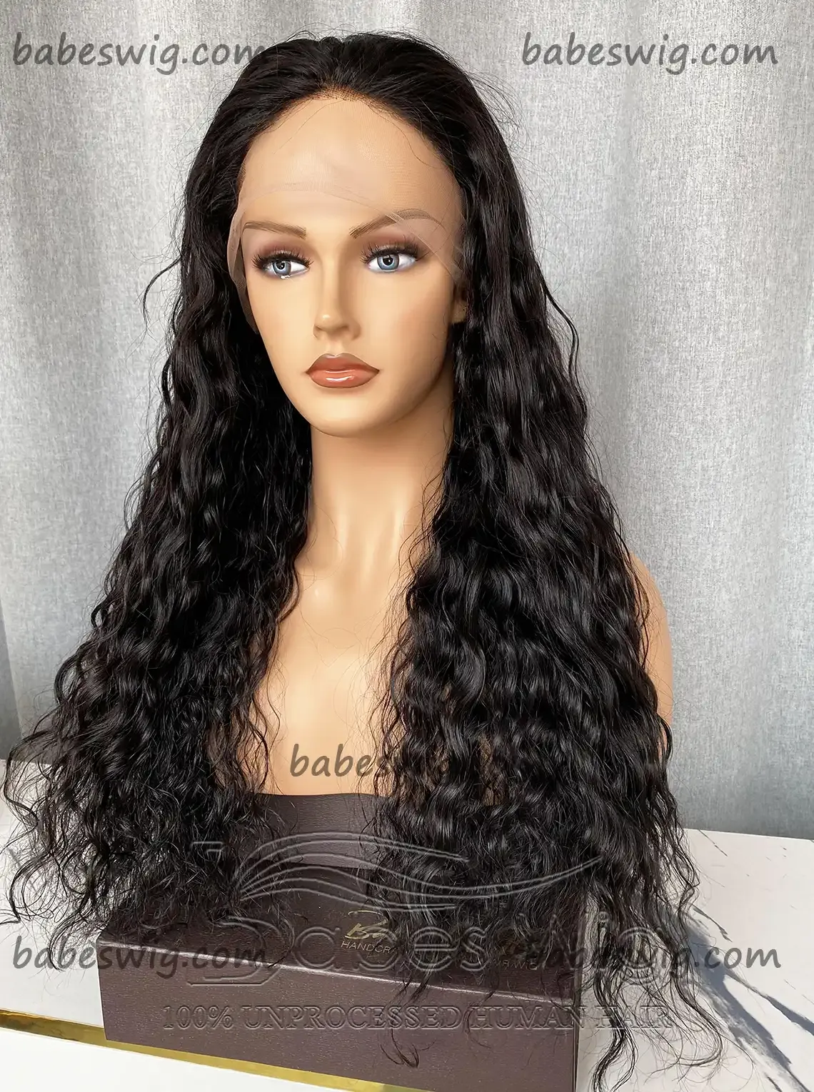 100% Remy Human Hair 13*6 Lace Front Wig Natural Black Curly Lace Front Human Hair Wigs-BabesWIG