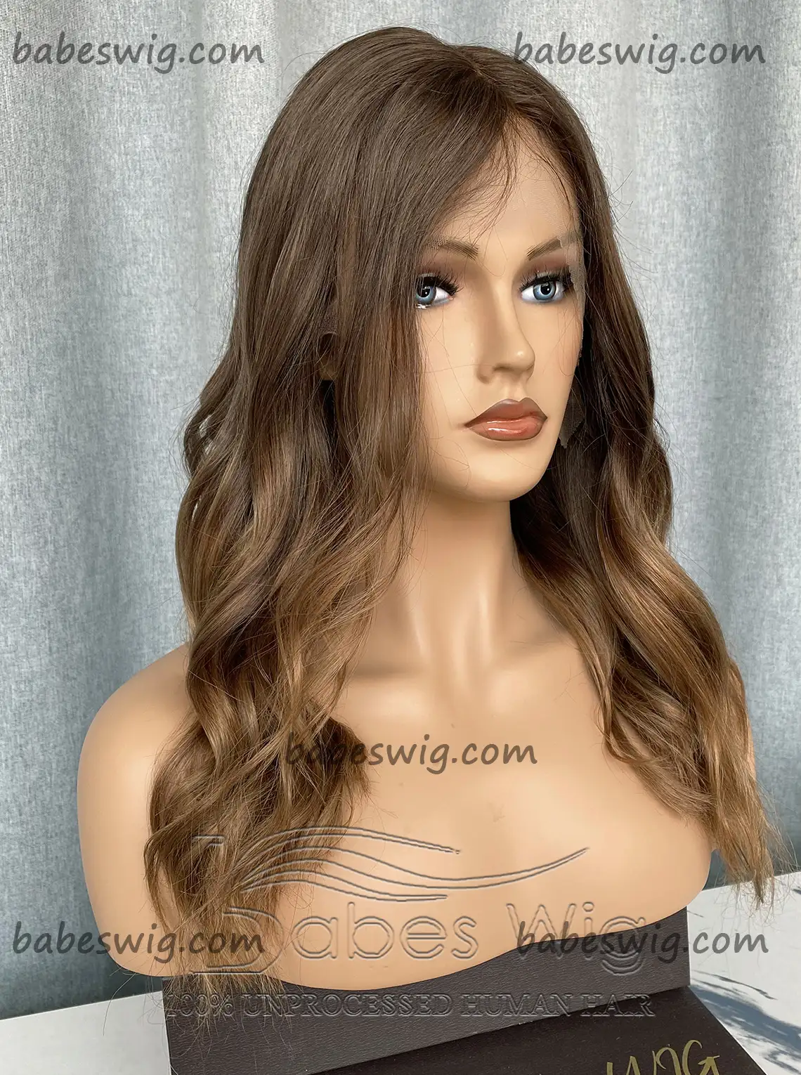 100% Remy Human Hair Lace Front Wig Ombre Hair Color Wavy Lace Frontal Human Hair Wigs -BabesWIG