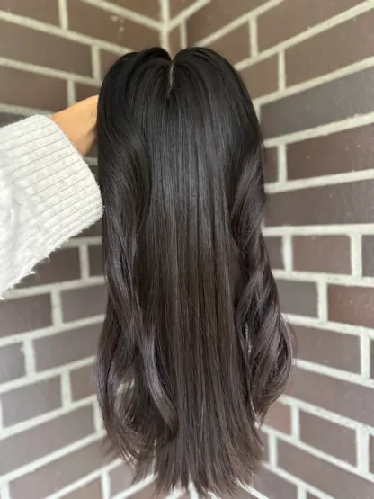 Natural Black Straight Hair  9*9 Silk Top Human Hair Topper Best Virgin Hair Silk Base Toppers for Women-BabesWIG