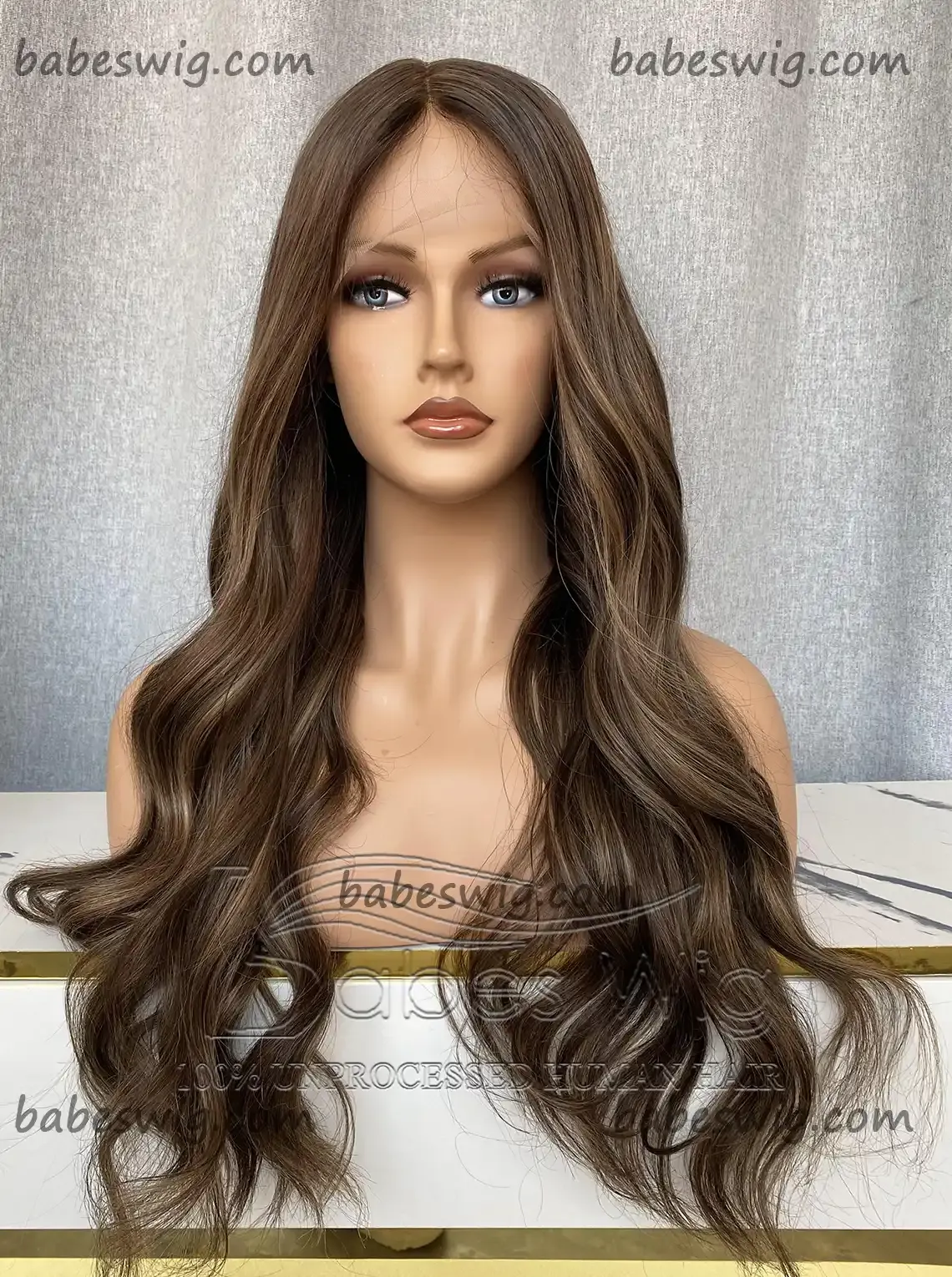 Glueless Best 100% Real Remy Human Hair Lace Fornt Wig Balayage Wavy 13*6 Lace Frontal Wigs 