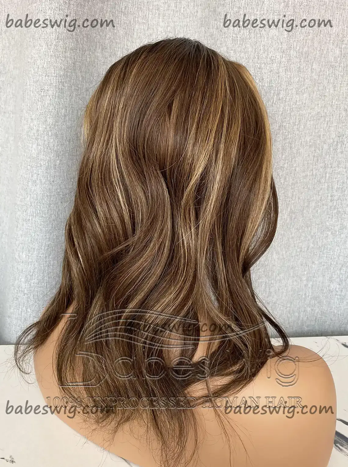 Balayage Wavy 9x9 Cap Human Hair Topper Best 100% Remy Human Hair Silk Top Topper for Women Hairpieces-BabesWIG