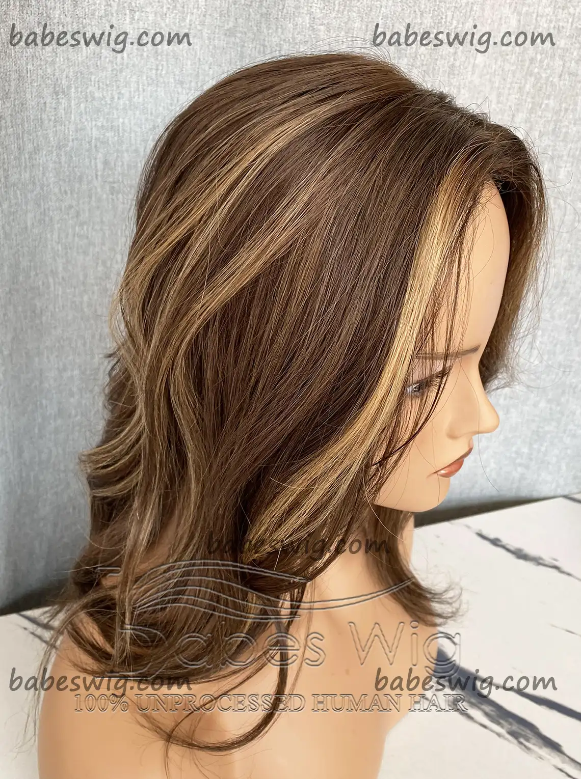 Balayage Wavy 9x9 Cap Human Hair Topper Best 100% Remy Human Hair Silk Top Topper for Women Hairpieces-BabesWIG