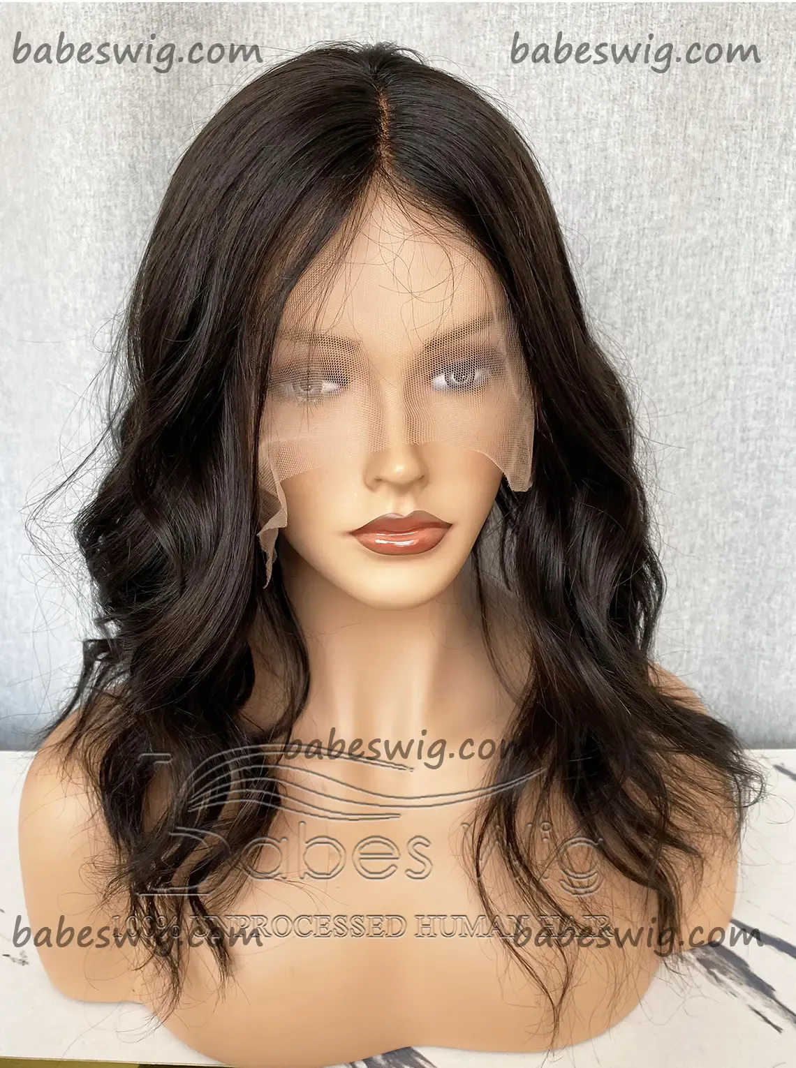 Best Natural Black 100% Remy Human Hair Lace Front Wig Wavy Lace Front Human Hair Wigs for Women Bleached Knots